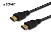 Elmak SAVIO CL-113 Kabel HDMI 2.0, złoty, 3D, 4Kx2K, miedź, 5m