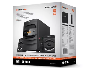 Głośniki 2.1 REAL-EL M-390 Czarne Bluetooth