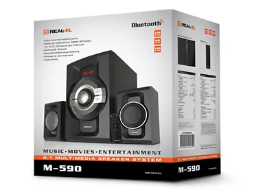 Głośniki 2.1 REAL-EL M-590 Czarne Bluetooth 60W