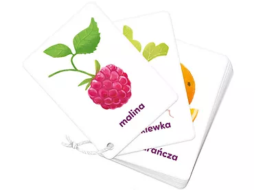 CzuCzu Karty obrazkowe na sznurku - Owoce i warzywa