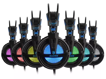 Słuchawki gamingowe Sades Locust Plus 7.1 Surround czarno-niebieskie