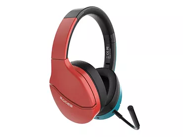 Bezprzewodowe słuchawki gamingowe Sades Partner niebiesko-czerwone