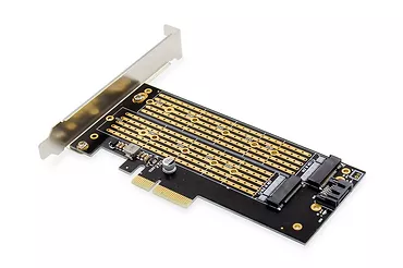 Digitus Karta rozszerzeń (Kontroler) M.2 NGFF/NVMe SSD PCIe 3.0 x4 SATA 110, 80, 60, 42, 30mm