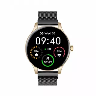Garett Electronics Smartwatch Classy złoto-czarny stalowy