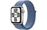Apple Watch SE GPS, 40mm Koperta z aluminium w kolorze srebrnym z opaską sportową w kolorze zimowego błękitu
