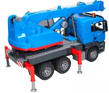 BRUDER Ciężarówka MAN TGS z dźwigiem niebieska