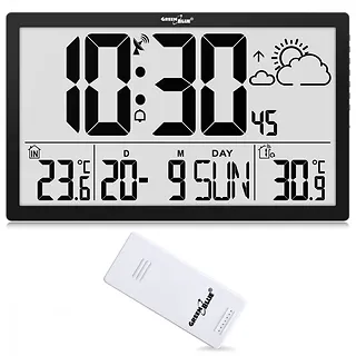 GreenBlue Zegar ścienny LCD wielofunkcyjny GB218