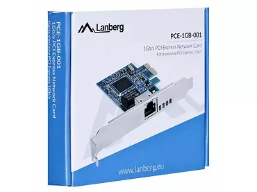 LANBERG Karta sieciowa PCI-E 1X RJ45 1GB PCE-1GB-001