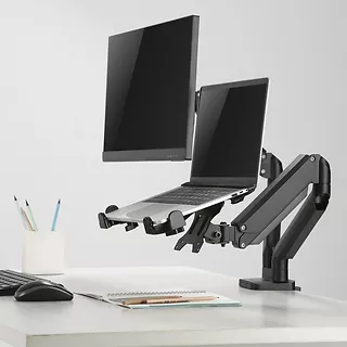 Maclean Uchwyt biurkowy laptopa 11-17 cali do pracy stojąco siedzącej
