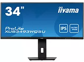Monitor 34" IIYAMA XUB3493WQSU-B5 | ADS-IPS | 3440x1440 (UWQHD) | HDR | 75Hz | 4ms| Reg. wysok.| Adaptive Sync