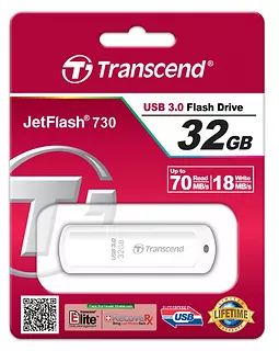 JETFLASH 730 32GB USB3.0 WHITE 85/15 MB/s