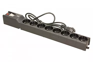 Lestar Listwa przeciwprzepięciowa LX 810, 1L, 1.5m, czarna