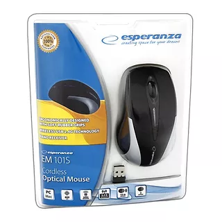 Esperanza Bezprzewodowa Mysz optyczna EM101S USB, 2,4 GHz, NANO odbiornik