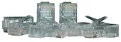 Wtyk RJ45 kat.6 uniwersalny drut/linka 8P8C 100szt