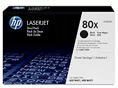 HP 80X zestaw 2 oryginalnych wkładów z czarnym tonerem LaserJet XL