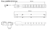 Listwa przeciwprzepięciowa LXARM 810, 3L, PDU, 5m, czarna