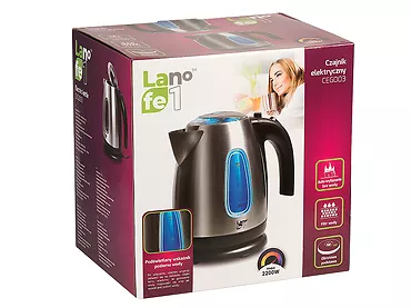 Czajnik elektryczny Lafe 1.7L 2200W Inox CEG003