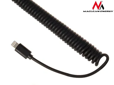 Ładowarka samochodowa  2xUSB, lightning spiralny 1.8m MCE76 5.2A