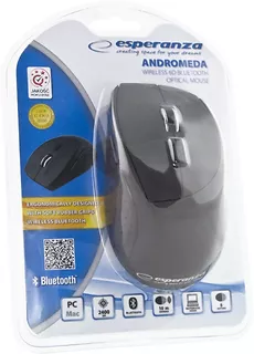 Esperanza Mysz Bezprz. Bluetooth 6d Opt. USB Andromeda Czarna
