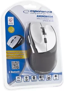 Esperanza Mysz Bezprz. Bluetooth 6d Opt. USB Andromeda Srebrna
