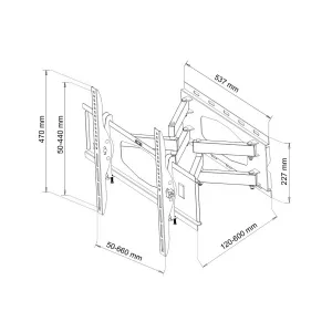 Uchwyt LCD AR-65 32-60'' 45kg                                            LCD/LED regulacja pion/poziom