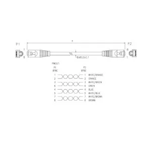 Patch cord 7,5m UTP 5e szary