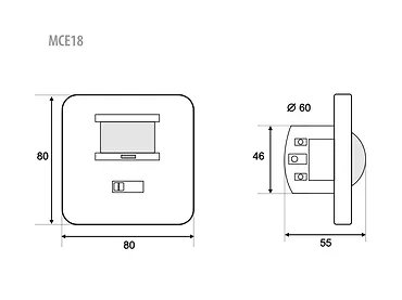 Czujnik ruchu i dźwięku ścienny pir mic MCE18
