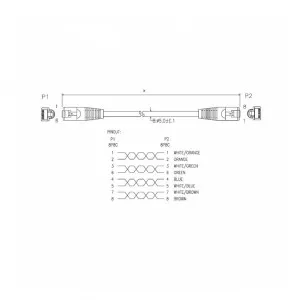 Patch cord 2m żółty UTP 5e