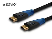 SAVIO CL-48 Kabel HDMI oplot nylon złoty v1.4 3D, 4Kx2K, 2m