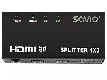 Splitter HDMI, 1 wejście, 2 wyjścia SAVIO CL-42 3D 1X2