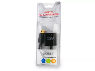 Adapter DisplayPort - HDMI SAVIO CL-55 0,2m czarny