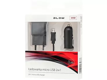 BLOW Ładowarka +sam.USB 2,1A+kabel microUSB