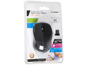 Tracer Mysz Zelih Duo bezprzewodowa czarna RF nano