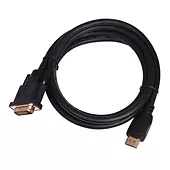 Kabel HDMI - DVI 1.8m DVI 24+1, pozłacany