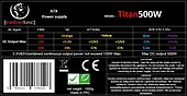 Zasilacz komputerowy ATX ver 2.31 TITAN 500W
