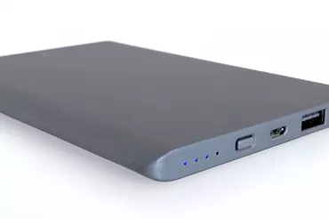 PowerNeed - Ultracienki Power Bank 10000mAh, USB 5V, 1 A i 5V, 2.1A, grafitowy