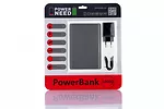 PowerNeed - Ultracienki Power Bank 10000mAh, USB 5V, 1 A i 5V, 2.1A, grafitowy