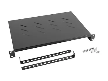 LANBERG Półka do szaf 19'' 600mm 1U 483x300mm czarna