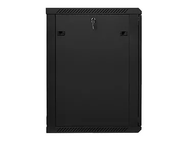 Szafa instalacyjna wisząca 19'' 18U 600X600mm czarna (drzwi      szklane)