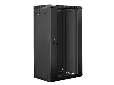 LANBERG Szafa instalacyjna wisząca 19'' 22U 600X450mm czarna (drzwi      szklane)