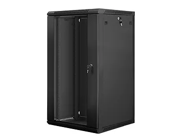 LANBERG Szafa instalacyjna wisząca 19'' 22U 600X600mm czarna (drzwi      szklane)