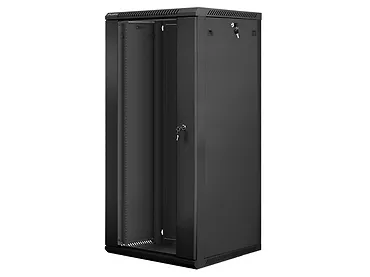 LANBERG Szafa instalacyjna wisząca 19'' 27U 600X600mm czarna (drzwi      szklane)