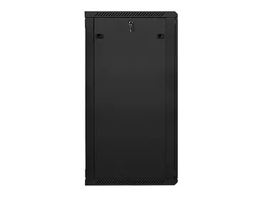 Szafa instalacyjna wisząca 19'' 27U 600X600mm czarna (drzwi      szklane)