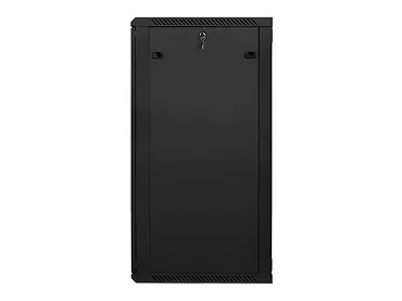 Szafa instalacyjna wisząca 19'' 27U 600X600mm czarna (drzwi      szklane)