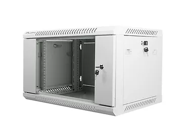 LANBERG Szafa instalacyjna wisząca 19'' 6U 600X450mm szara (drzwi        szklane)