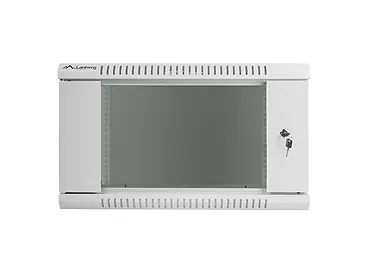 LANBERG Szafa instalacyjna wisząca 19'' 6U 600X450mm szara (drzwi        szklane)