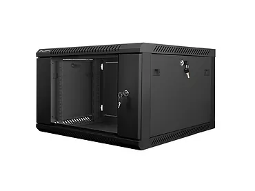 LANBERG Szafa instalacyjna wisząca 19'' 6U 600X600mm czarna (drzwi       szklane)