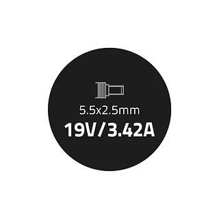 Qoltec Zasilacz do laptopa 65W | 19V | 3.42A | 5.5*2.5