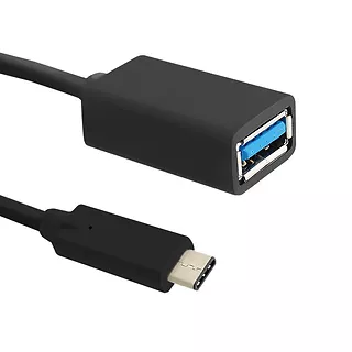 Kabel USB 3.1 typ C męski | USB 3.0 A żeński | 0.2m
