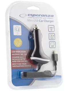 Esperanza Ładowarka Samochodowa Uniwersalna Mini USB 1A